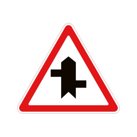 Дорожній знак 1.23.2 Прилягання другорядної дороги