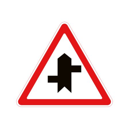 Дорожній знак 1.23.4 Прилягання другорядної дороги