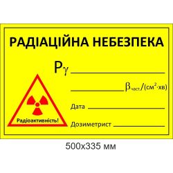 Табличка радіаційна небезпека