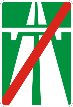 Дорожній Знак 5.2 Кінець Автомагістралі