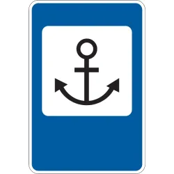 Дорожній Знак 5.77 Морський (Річковий) Порт чи Вокзал