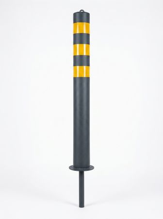 Стовпчик металевий паркувальний Mast500 з світловідбиваючими смужками Masteroad