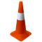 Конус дорожный автомобиотный Н-60 см с 1 белой полоской - для безопасности и организации движения