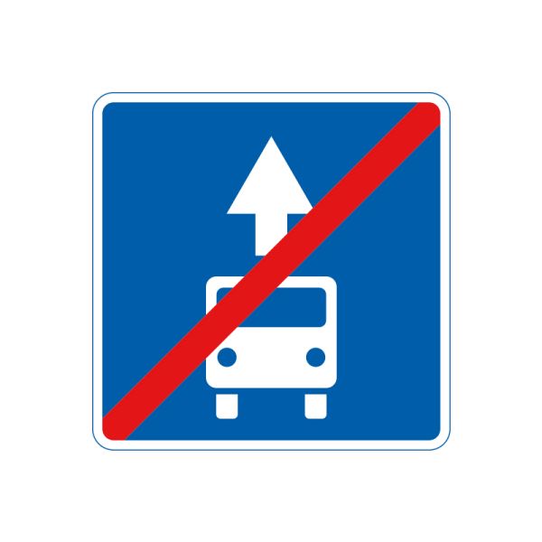 5.12 Конец полосы для движения маршрутных транспортных средств