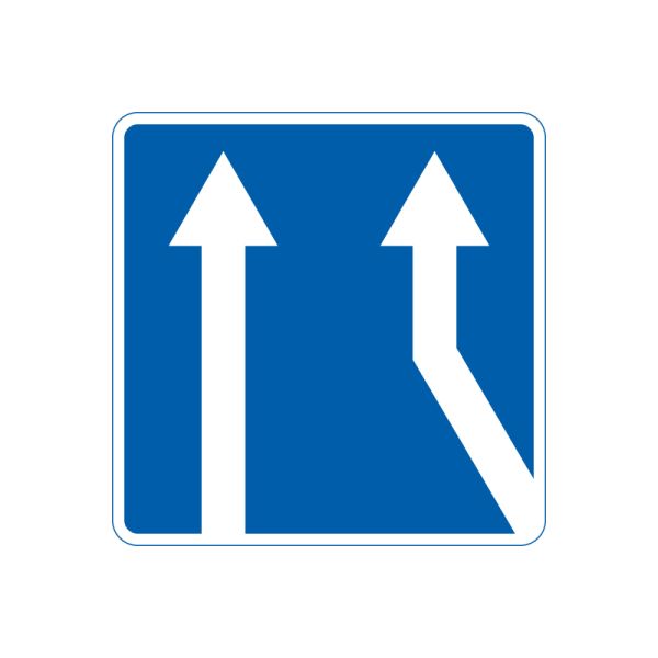 5.23 Примыкание дополнительной полосы движения с правой стороны