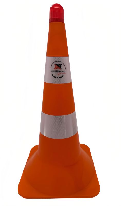 Конус дорожный пластиковый Н-52 см с 2 светоотражающими полосками Premium – для безопасности на дорогах.