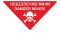 Попереджувальний знак "Небезпечно міни! Danger Mines!" трикутник