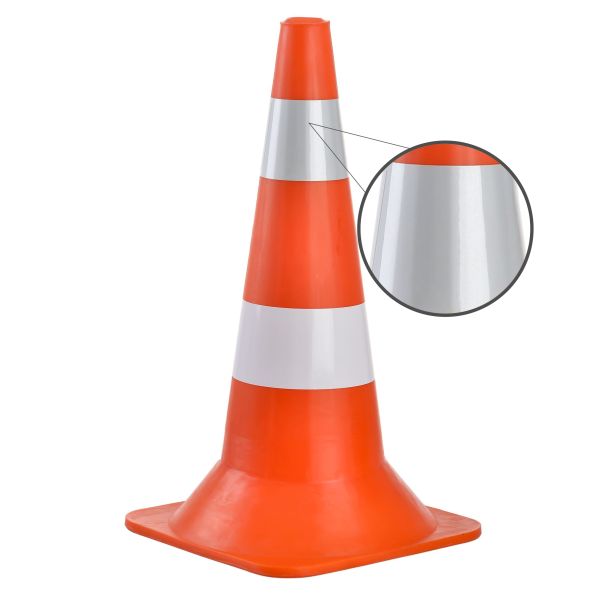 Конус дорожный пластиковый Н-60см 1 белая/1 светоотражающая полоска КД007-60 MasteRoad