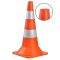 Конус дорожный пластиковый Н-52 см с 2 светоотражающими полосками – для безопасности на дорогах и парковках.
