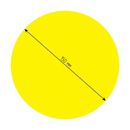 Наліпка “Увага! Перешкода!” Жовте коло, Ø 150 мм