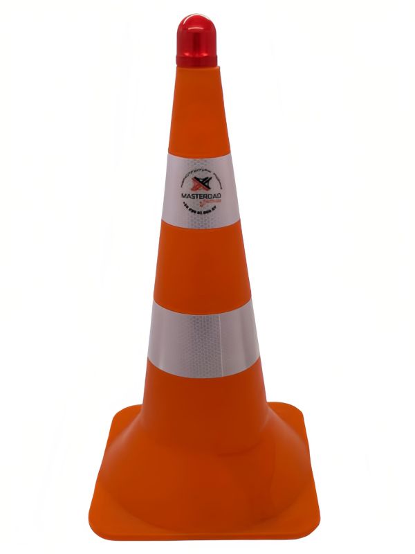 Конус дорожный пластиковый Н-52 см с 2 светоотражающими полосками Premium – для безопасности на дорогах.