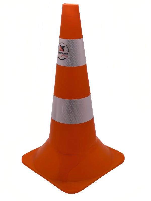 Конус дорожный пластиковый Н-52 см с 2 светоотражающими полосками Premium – для безопасности на дорогах.