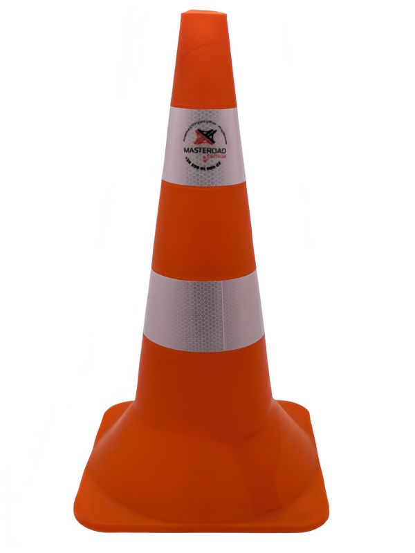 Конус дорожный пластиковый Н-52 см с 2 светоотражающими полосками Premium – для безопасности на дорогах.