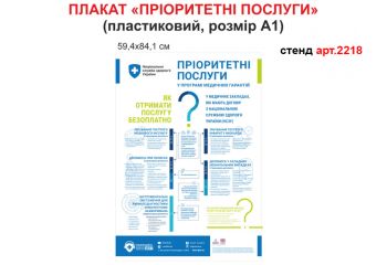 Плакат Пріоритетні послуги №2218