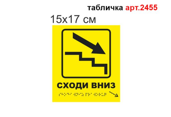 Табличка Брайля №2455