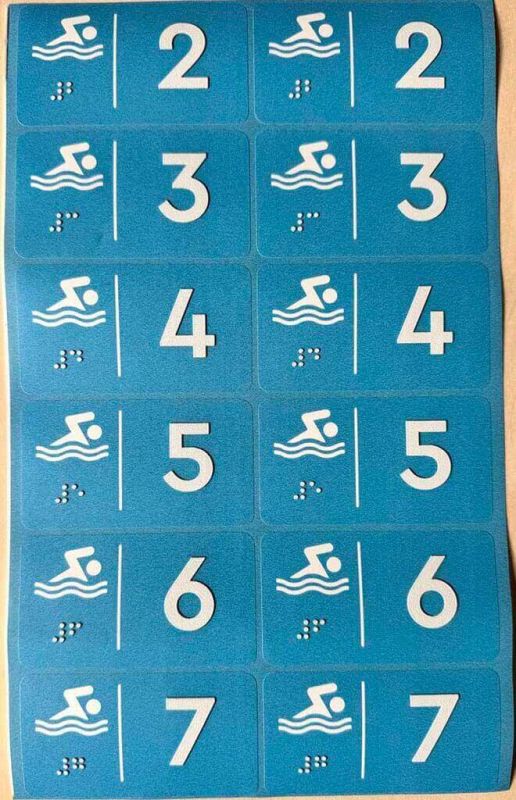 Комплект інформаційних наліпок шрифтом Брайля.