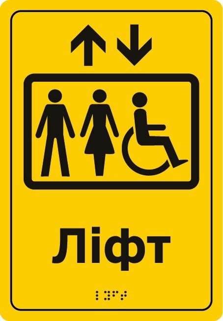 Навігаційні таблички зі шрифтом Брайля