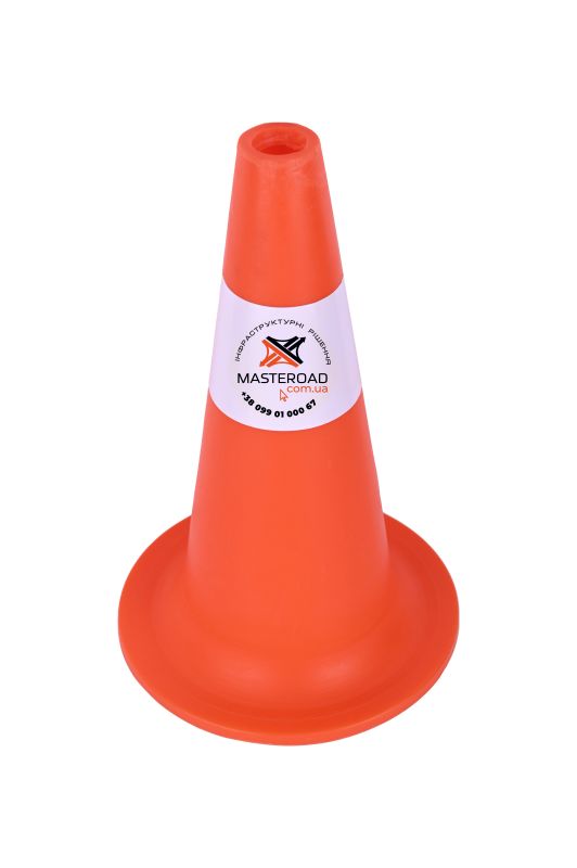Конус пластиковый Н-35 см. 1 белая полоска.