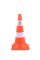 Конус дорожный пластиковый Н-60 см с 2 белыми полосками – для видимости и безопасности