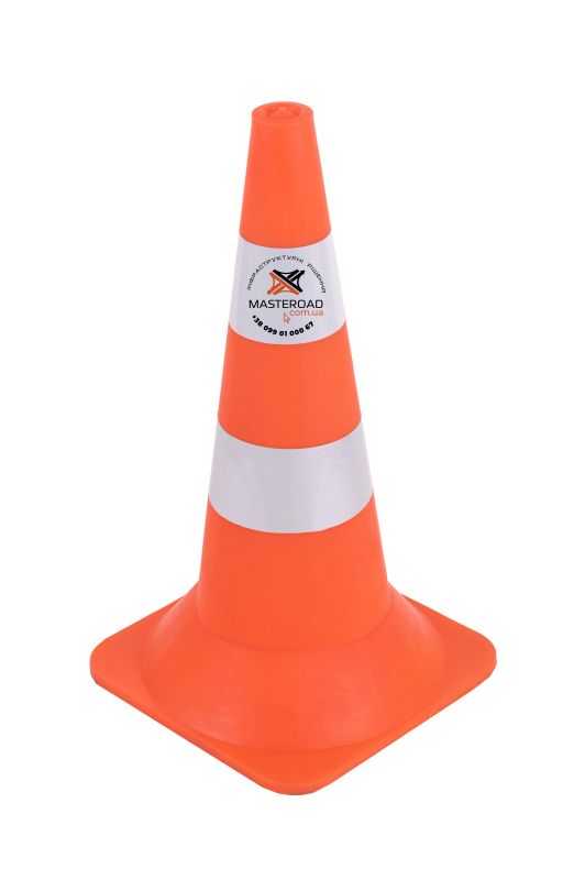 Конус дорожный сигнальный Н-60см 2 светоотражающие полоски КД007-60 MasteRoad