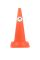Конус дорожный пластиковый Н-60 см без полосок – для безопасности на дорогах и строительных площадках.