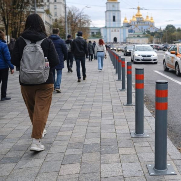Купити «Металевий стовпчик для огородження «Рондо» Ø76 ↕750 мм» онлайн