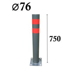 Металеві обмежувальні стовпчики Ø76 ↕750 мм