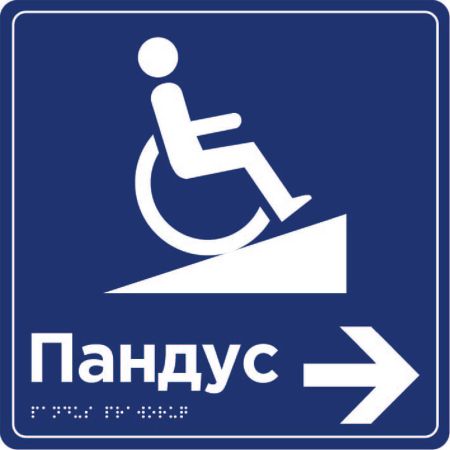 Інформаційно-орієнтаційна табличка зі шрифтом Брайля