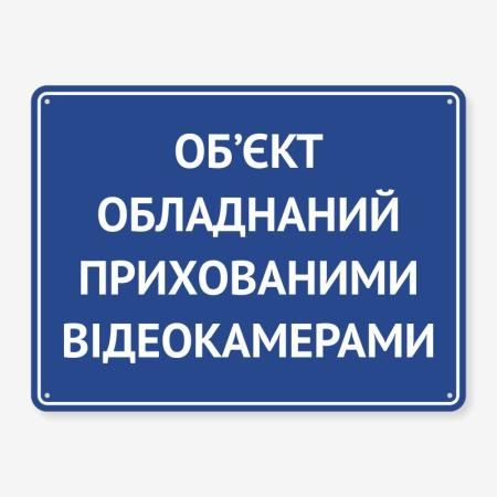 Табличка "Об’єкт обладнаний відеокамерами" TVN-0021
