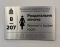 Таблички для внутрішніх позначень зі шрифтом Брайля на алюмінієвій пластині
